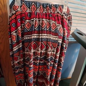 LuLaRoe Madison Skirt 3XL Aztec Print